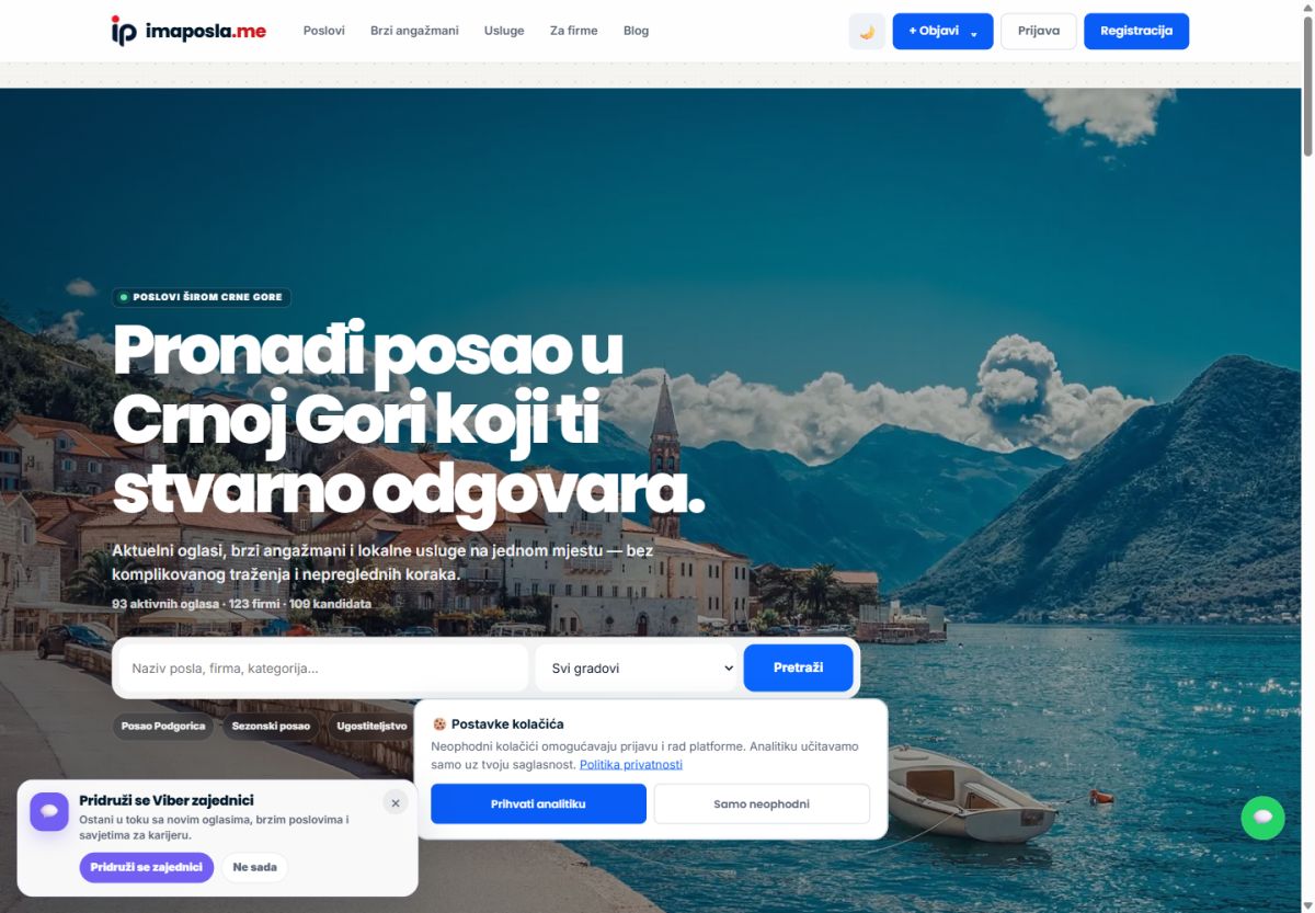 ImaPosla.me website screenshot