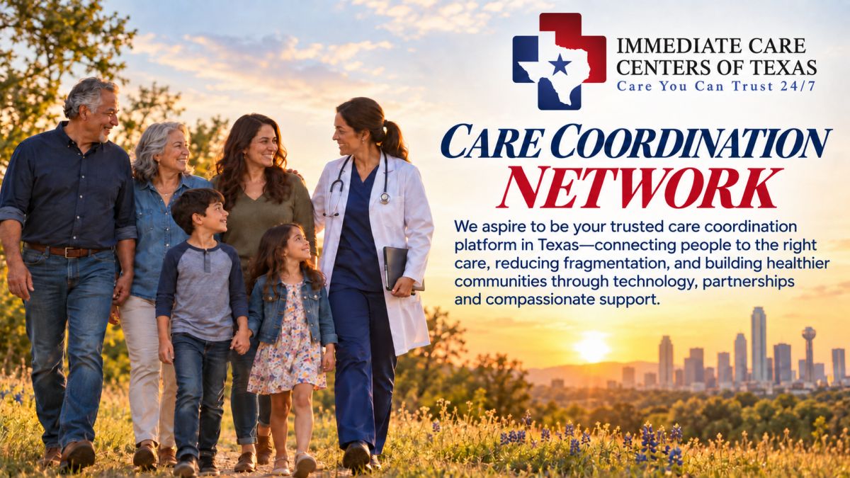 Immediate Care Centers of Texas website screenshot