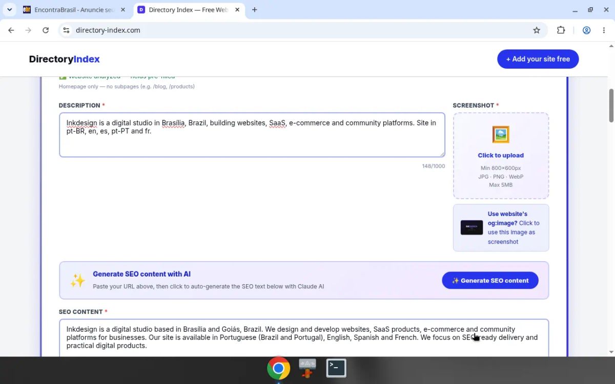 Inkdesign website screenshot