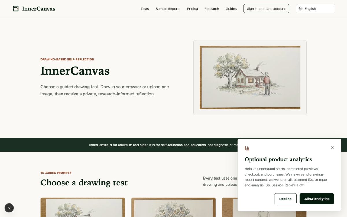 InnerCanvas website screenshot