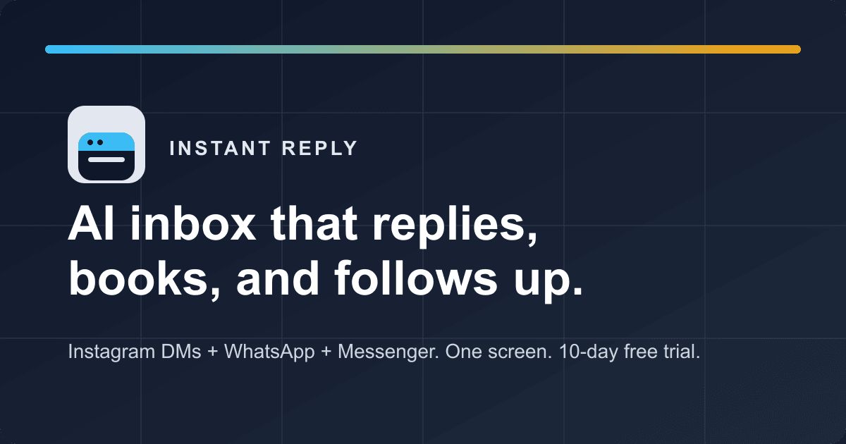 Instant Reply website screenshot