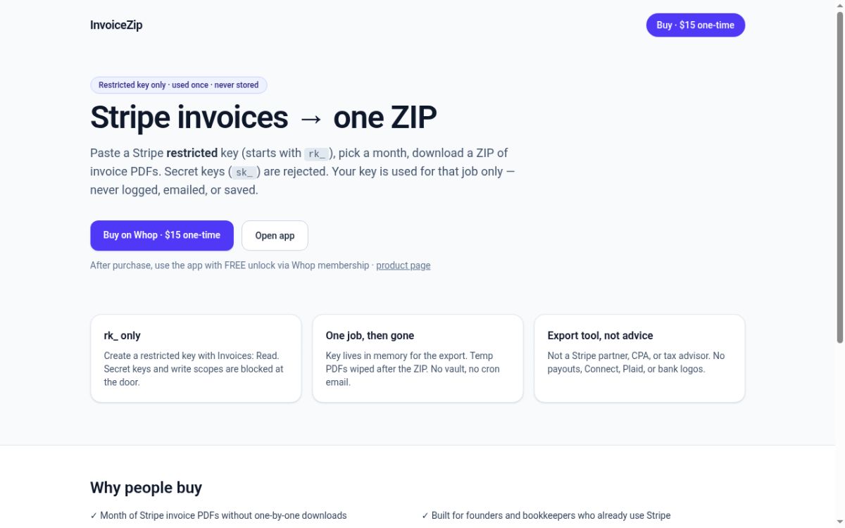InvoiceZip screenshot