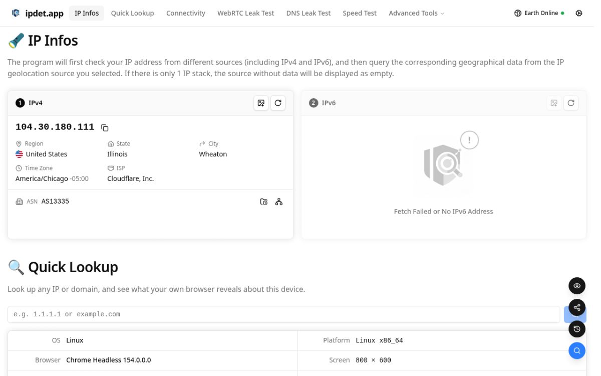 ipdet screenshot