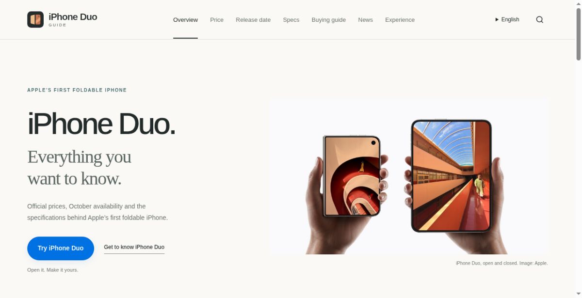 iPhone Duo preorder screenshot