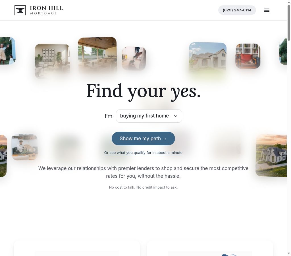 Iron Hill Mortgage website screenshot