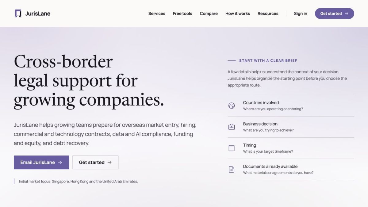 JurisLane screenshot