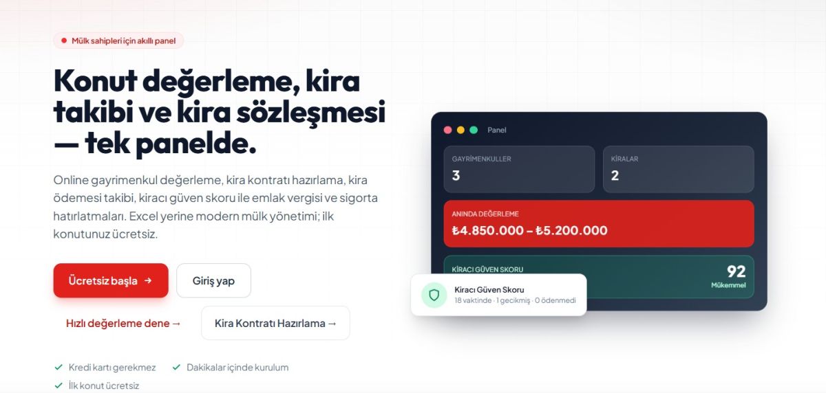 Kira Kontratı Hazırlama | KonutUzman website screenshot