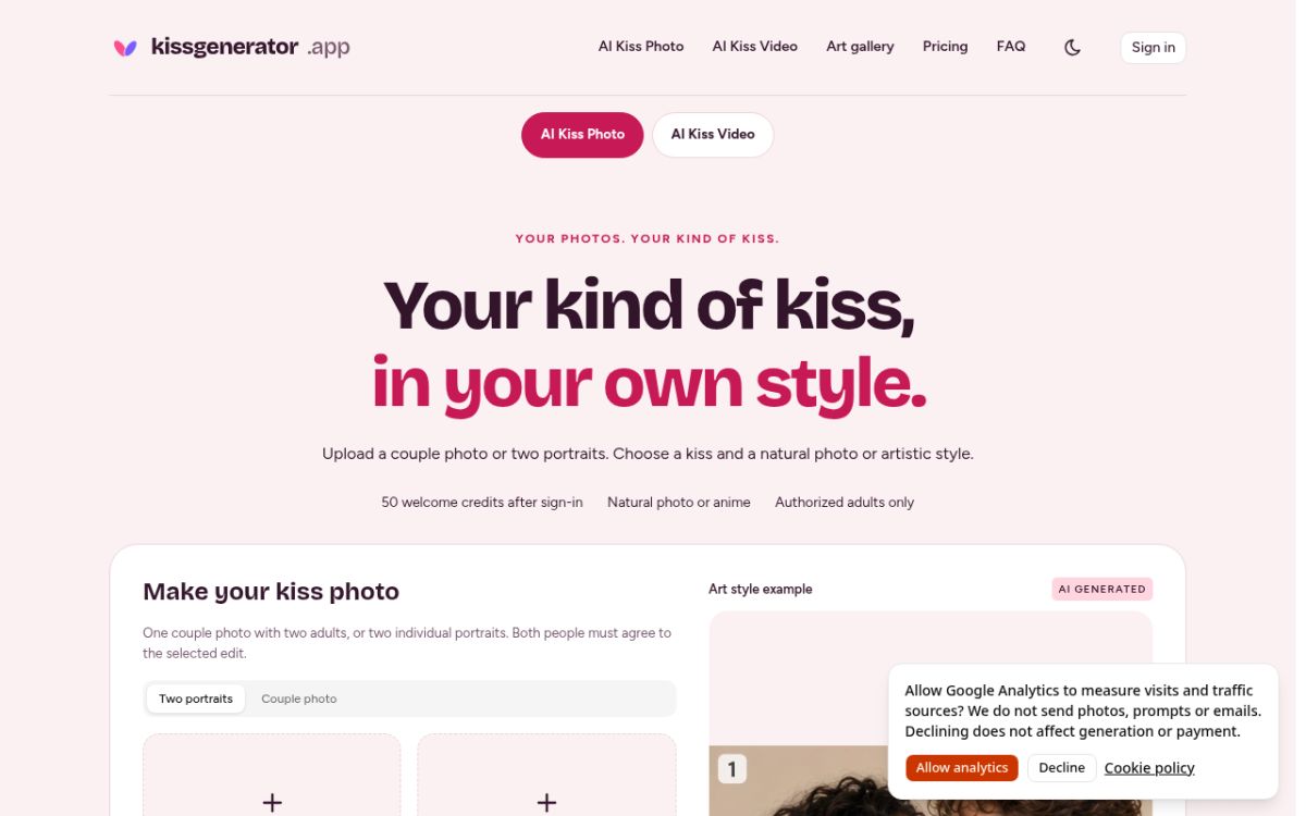 Kiss Generator screenshot