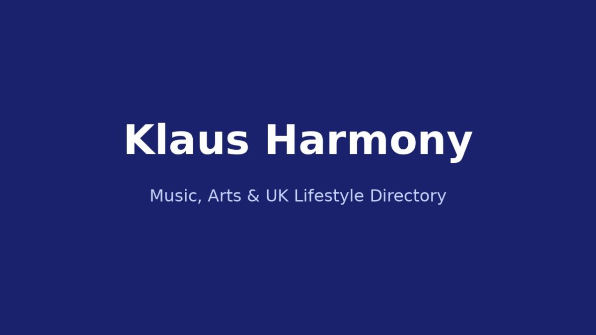 Klaus Harmony website screenshot