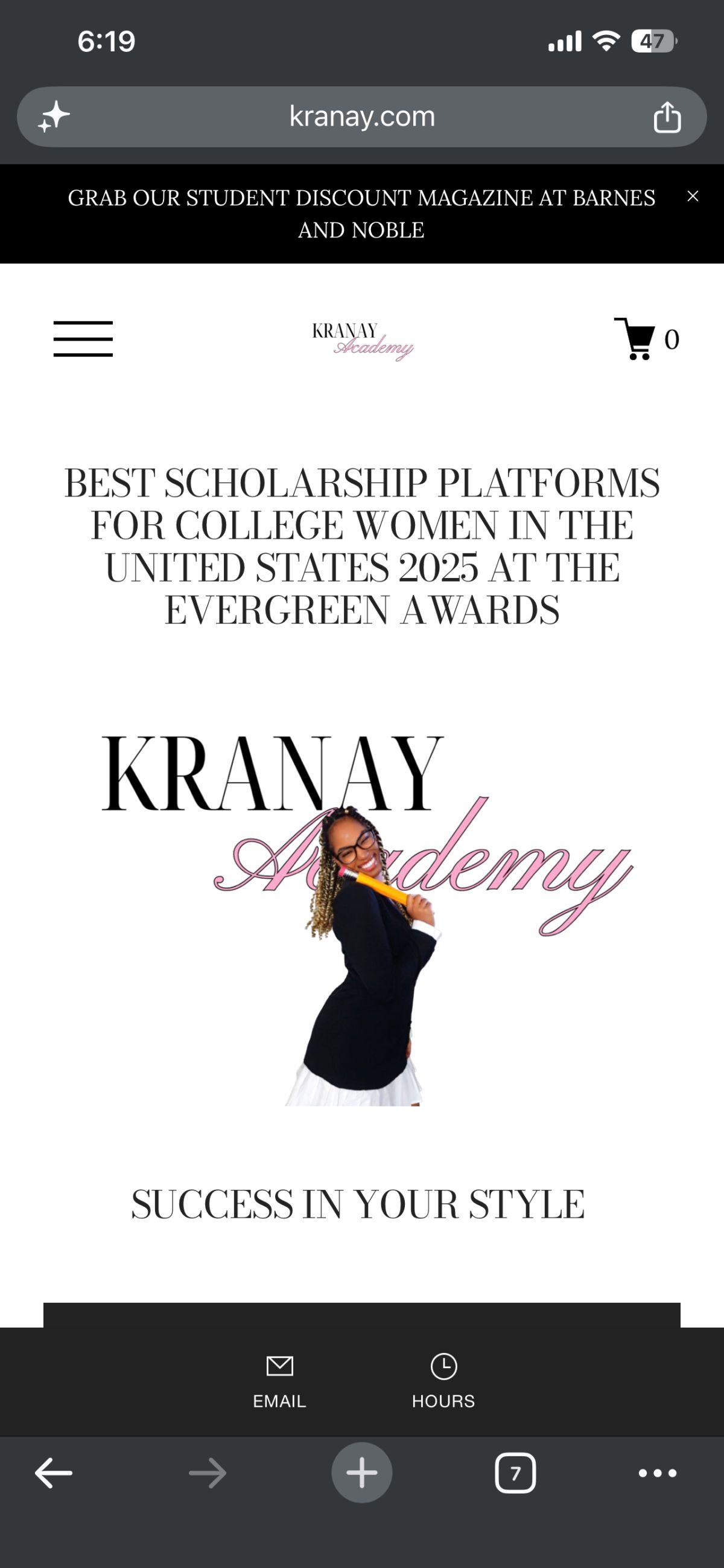 Kranay Academy website screenshot