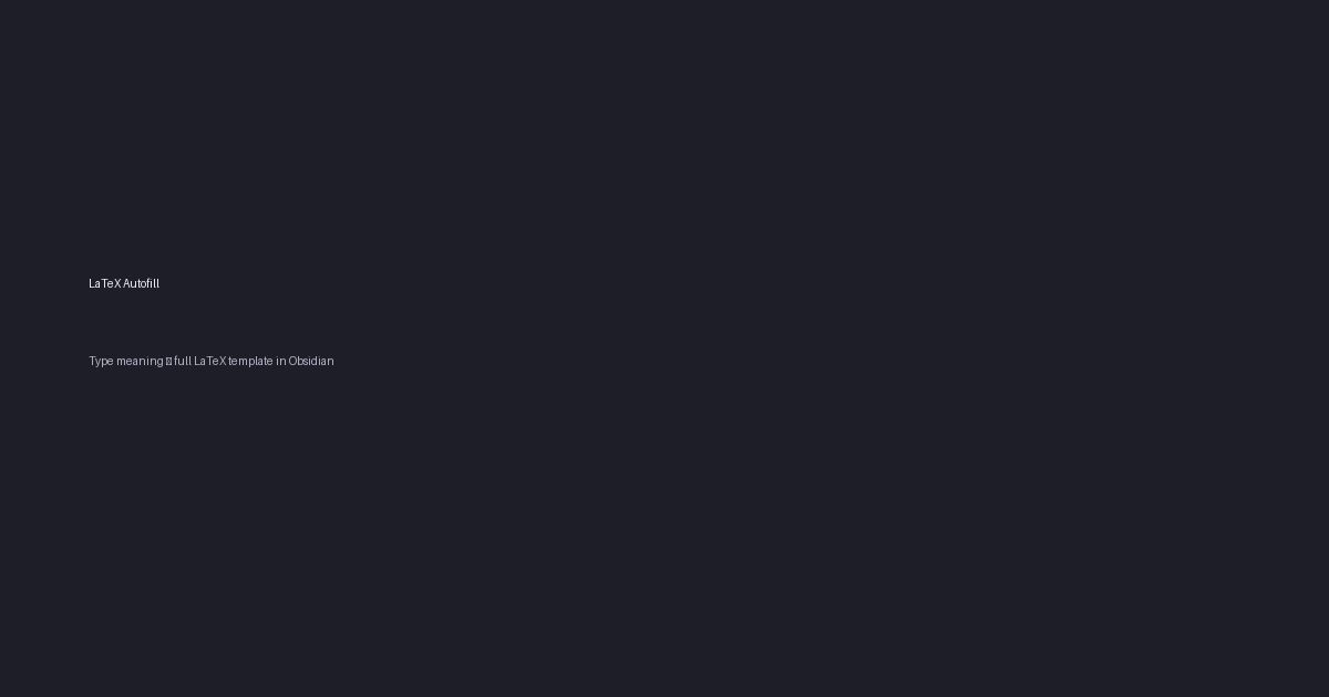 LaTeX Autofill website screenshot