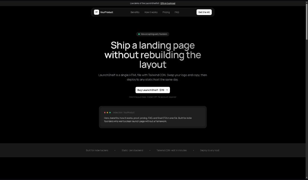 LaunchShelf screenshot