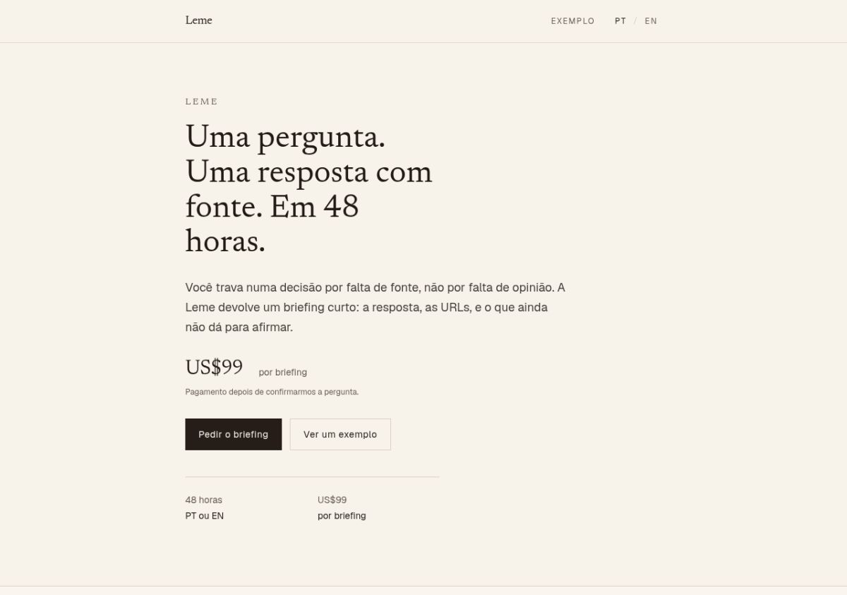 Leme screenshot