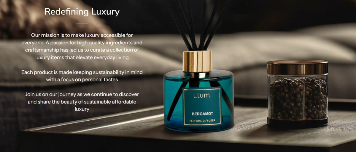 Llum | Car Diffusers | Reed Diffusers | Car Perfumes website screenshot