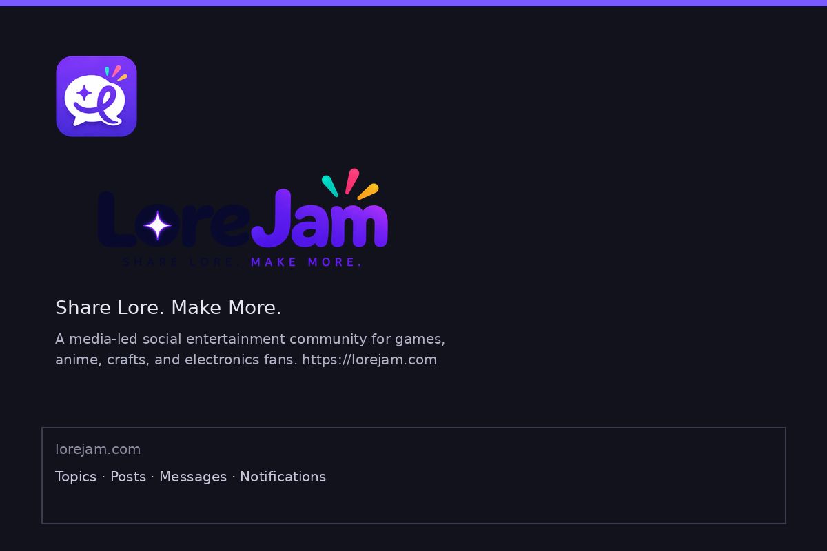 LoreJam website screenshot