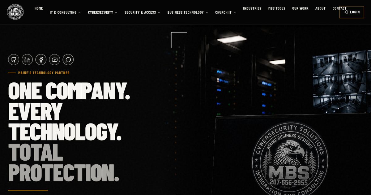 Maine Business Systems website screenshot