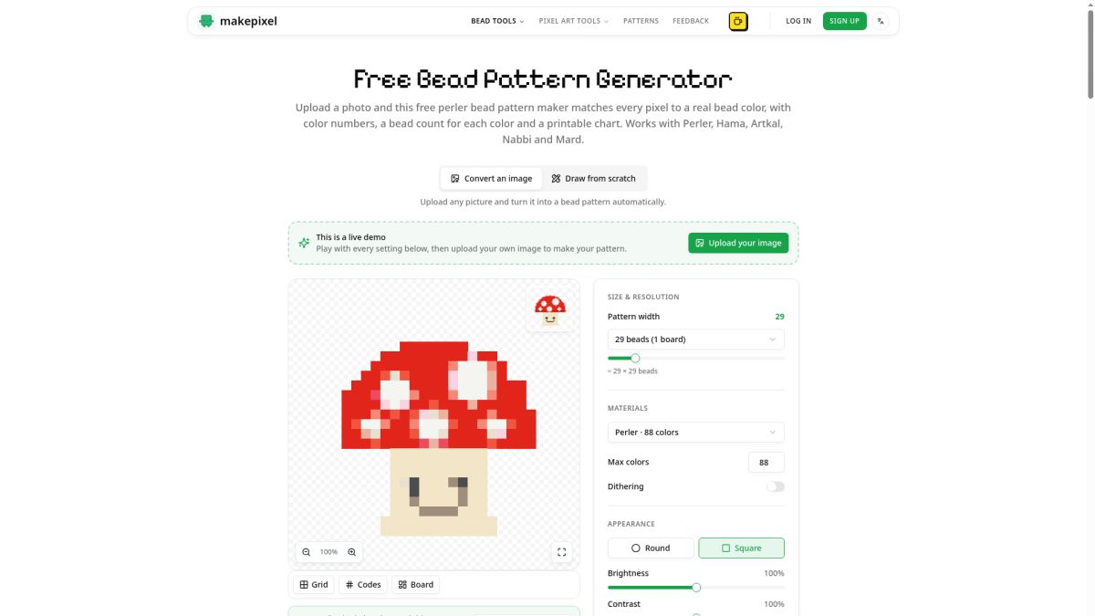 MakePixel website screenshot