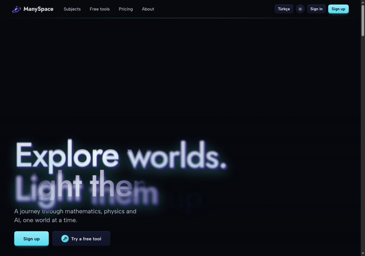 ManySpace website screenshot