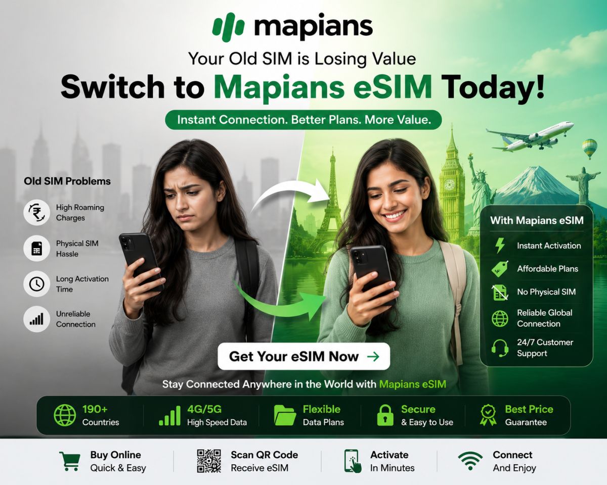 Mapians eSIM website screenshot