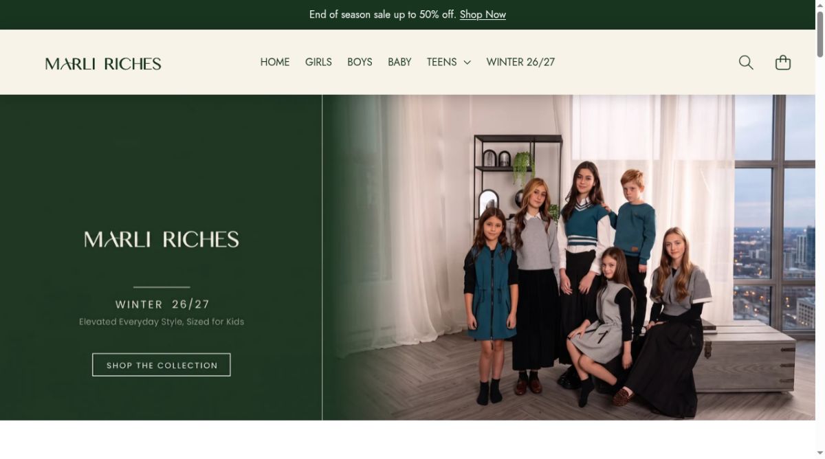 Marli Riches website screenshot