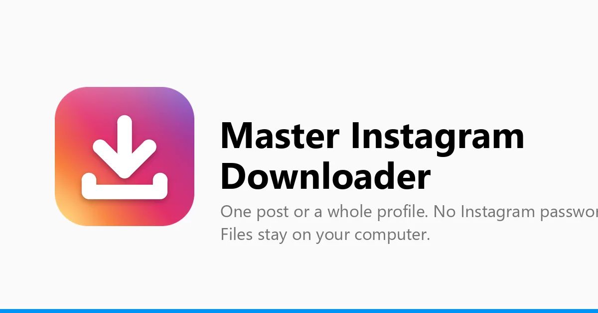 Master Instagram Downloader screenshot