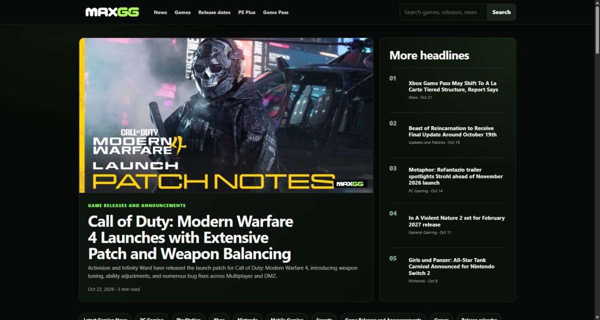 MaxGG News screenshot