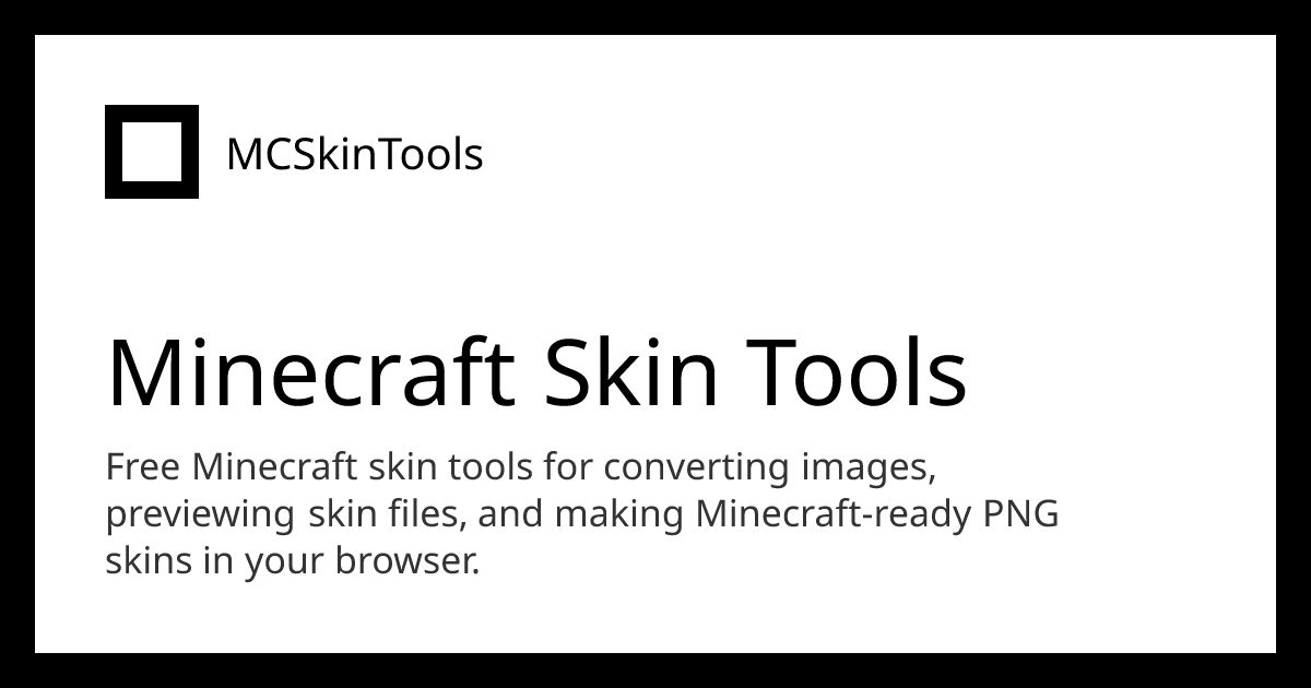 MCSkinTools website screenshot