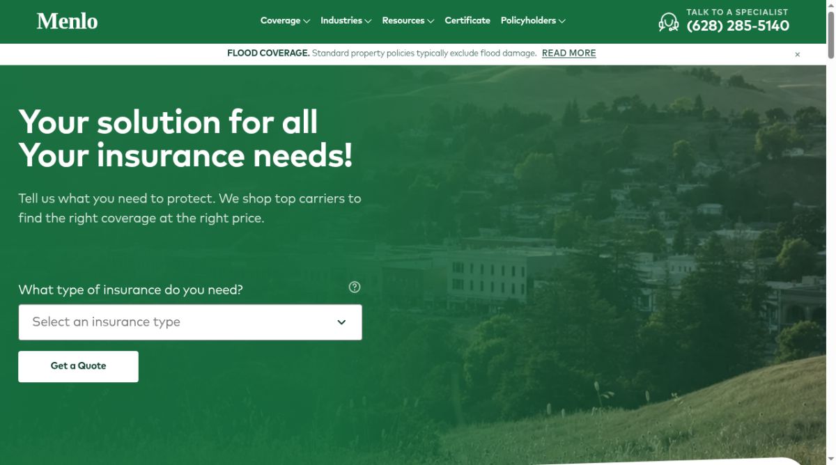 Menlo Insurance Services screenshot