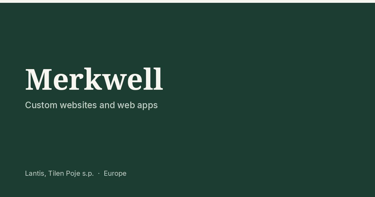 Merkwell website screenshot