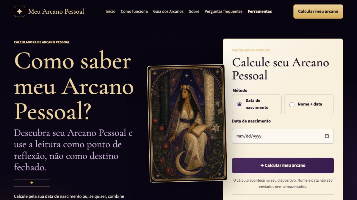Meu Arcano Pessoal screenshot