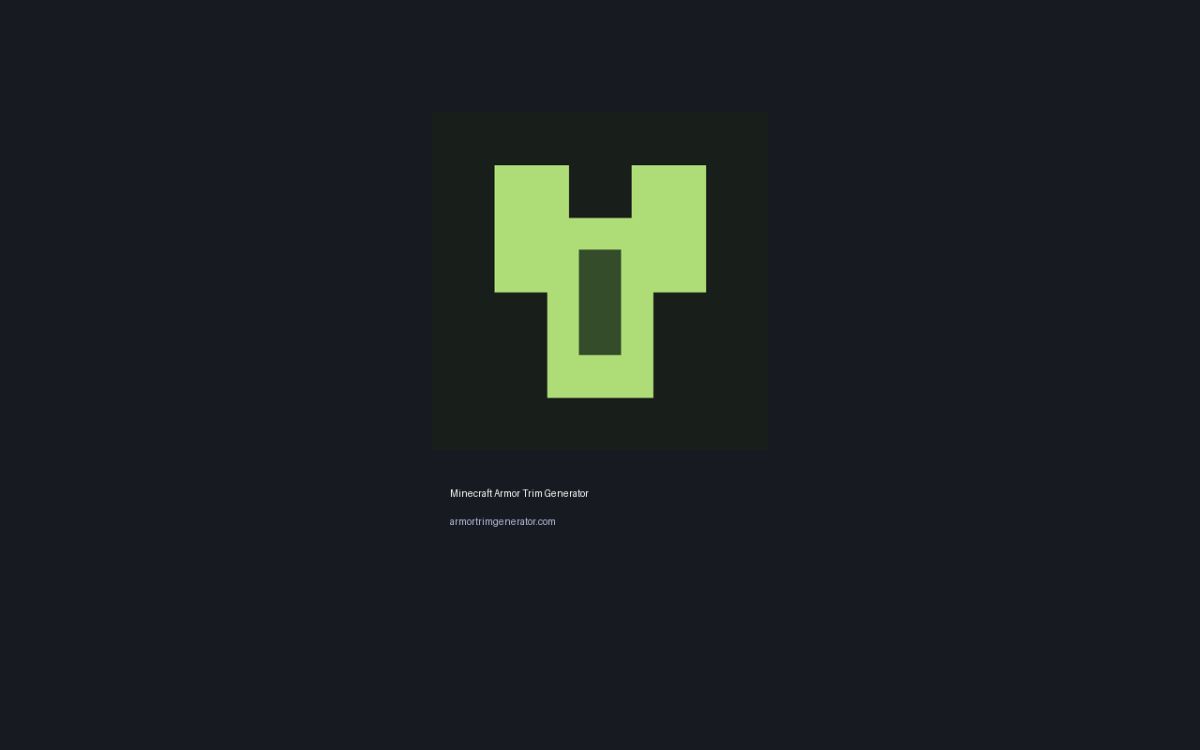 Minecraft Armor Trim Generator website screenshot