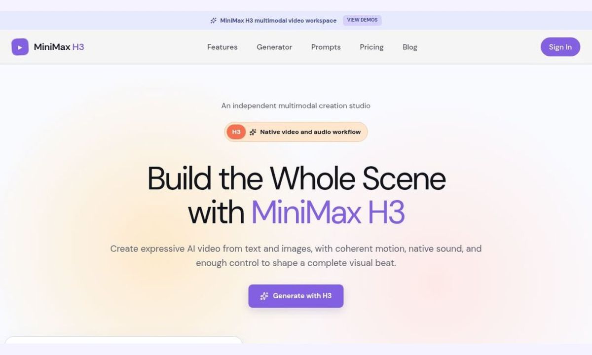 MiniMax H3 AI screenshot