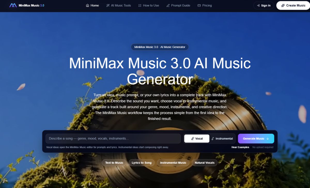 MiniMax Music 3.0 screenshot