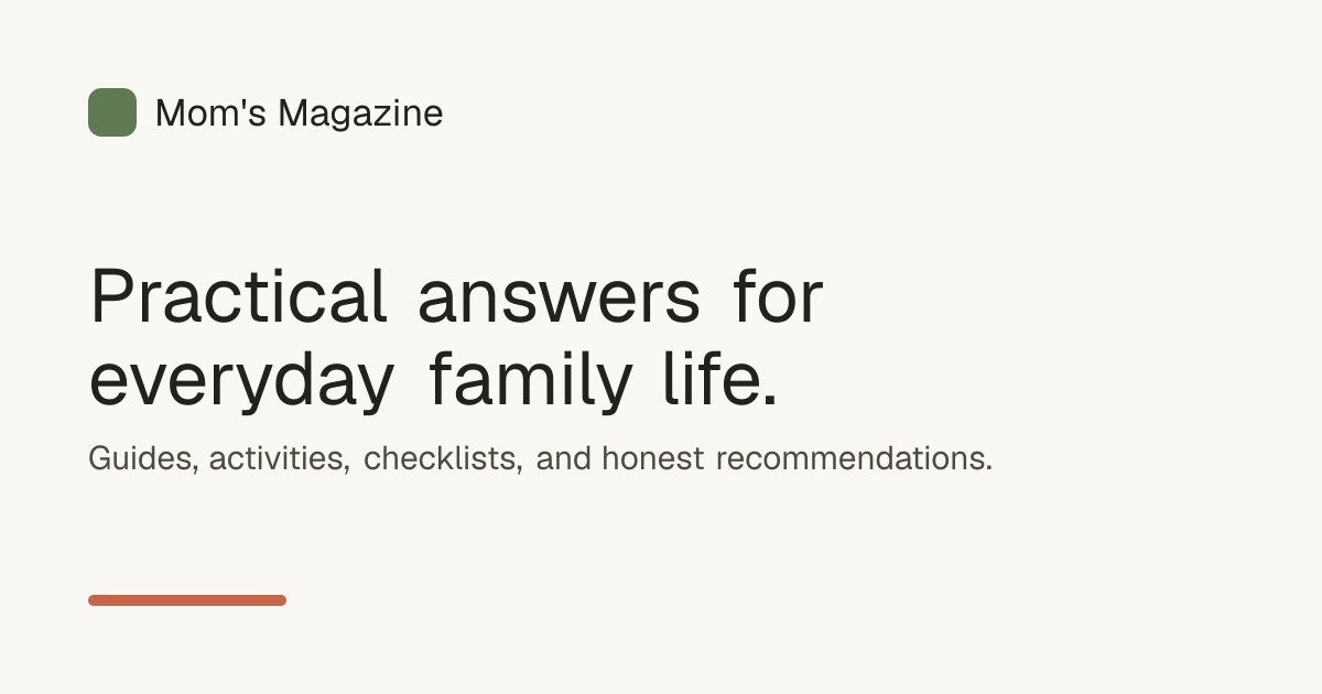 Mom's Magazine website screenshot