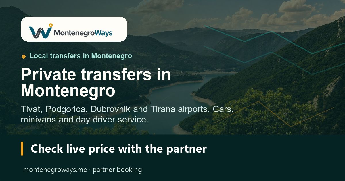 MontenegroWays website screenshot