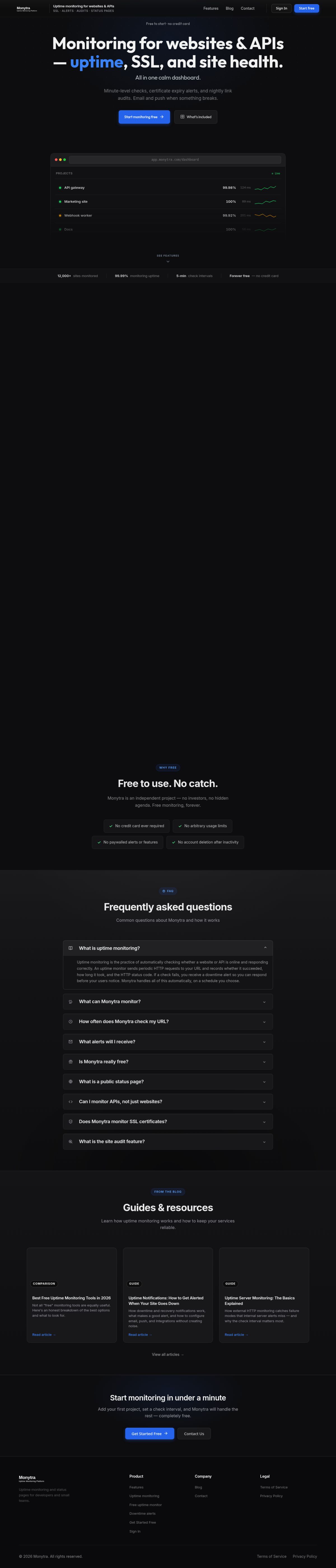 Monytra website screenshot