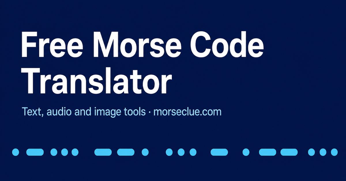 MorseClue website screenshot