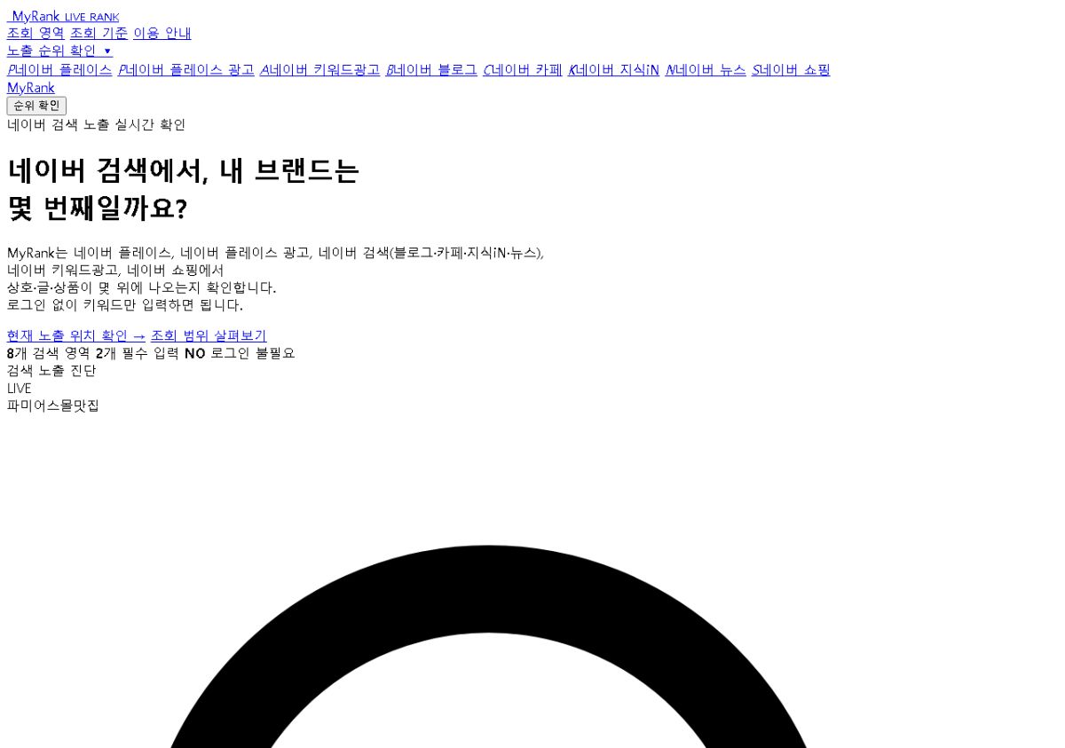 Myrank website screenshot