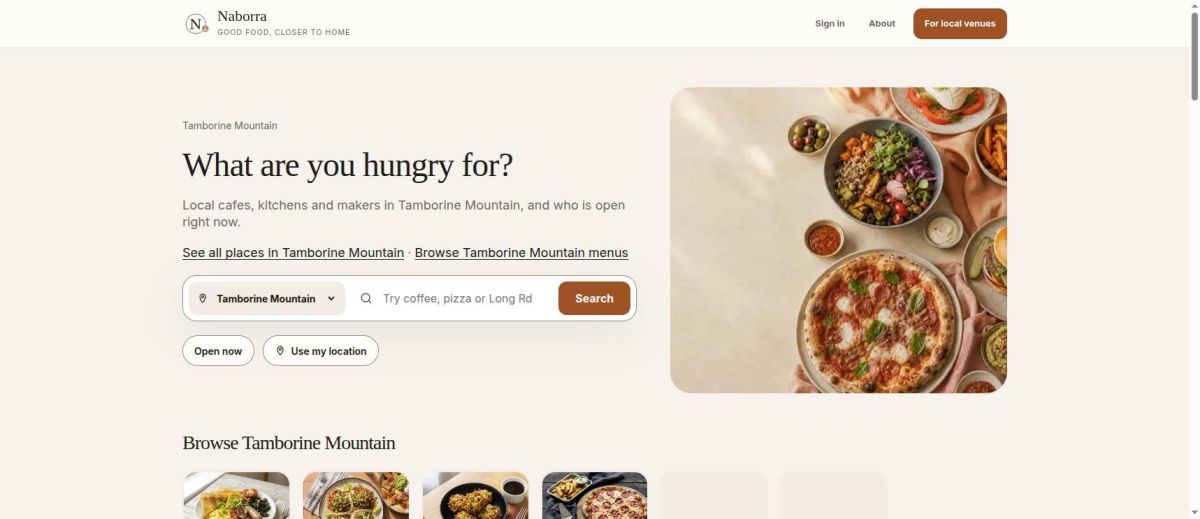 Naborra website screenshot