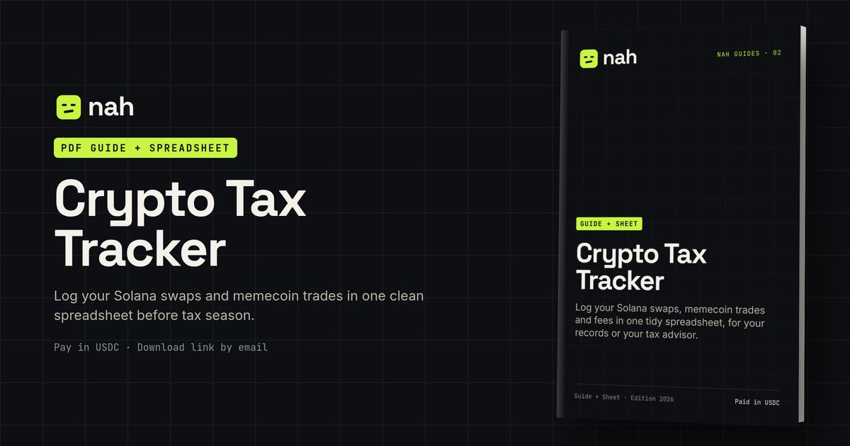 Nah Crypto Tax Tracker screenshot