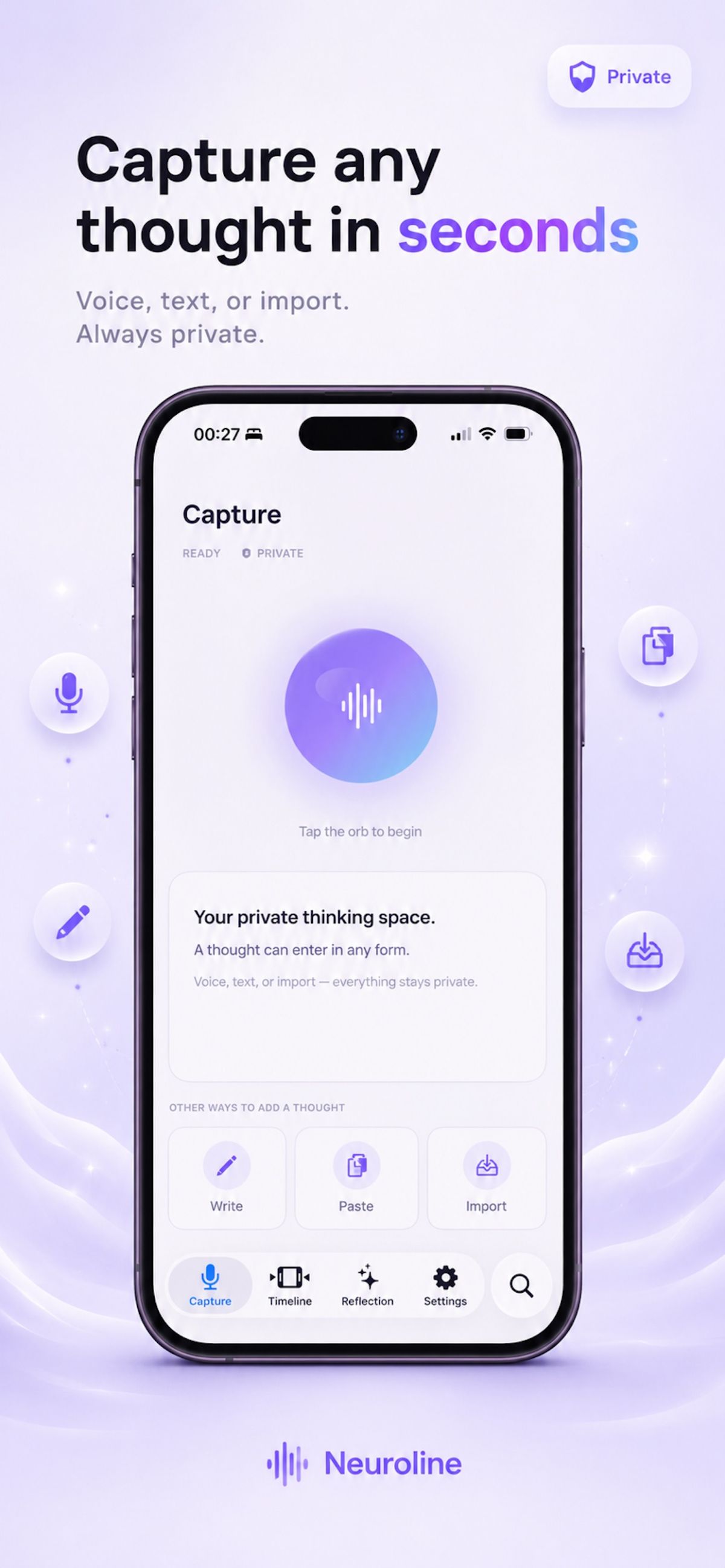 Neuroline: Think &amp; Reflect website screenshot