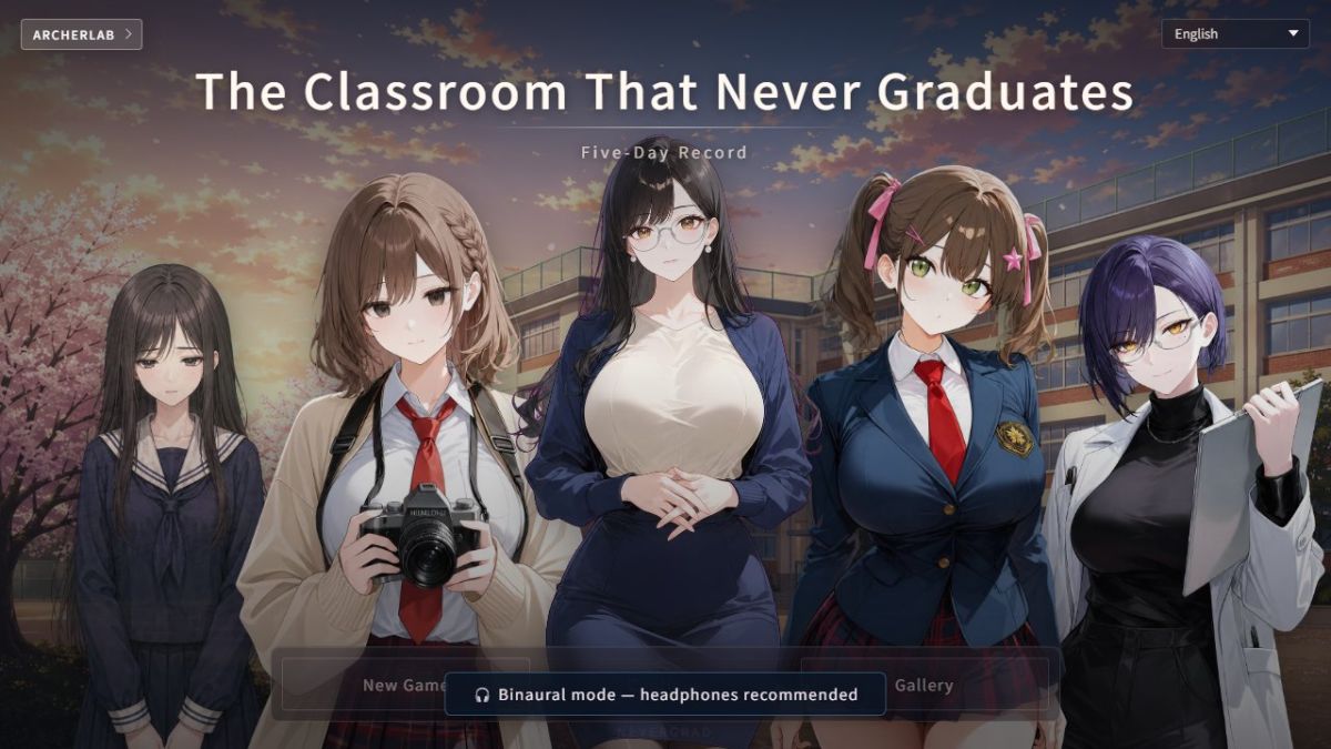 Nevergrad: 졸업하지 못한 교실 - 무료 웹 비주얼 노벨 website screenshot