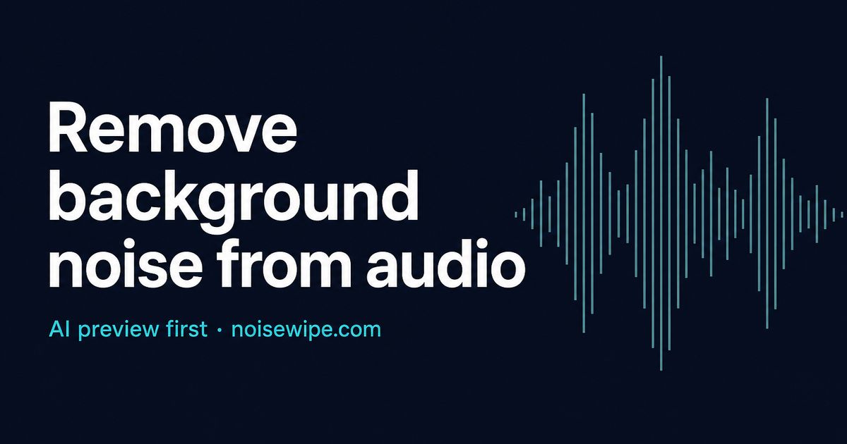 NoiseWipe screenshot