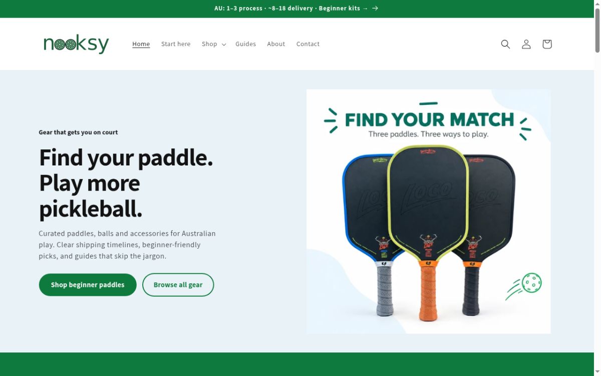 Nooksy website screenshot