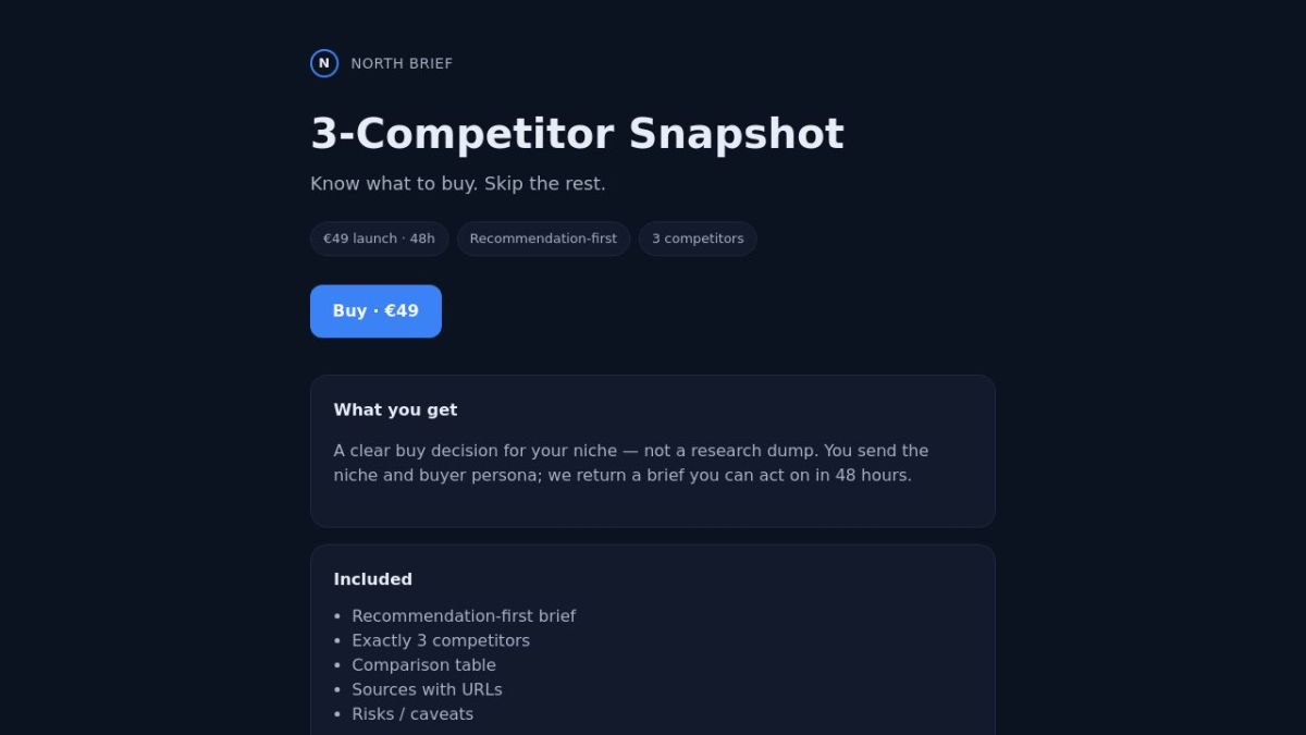 North Brief website screenshot