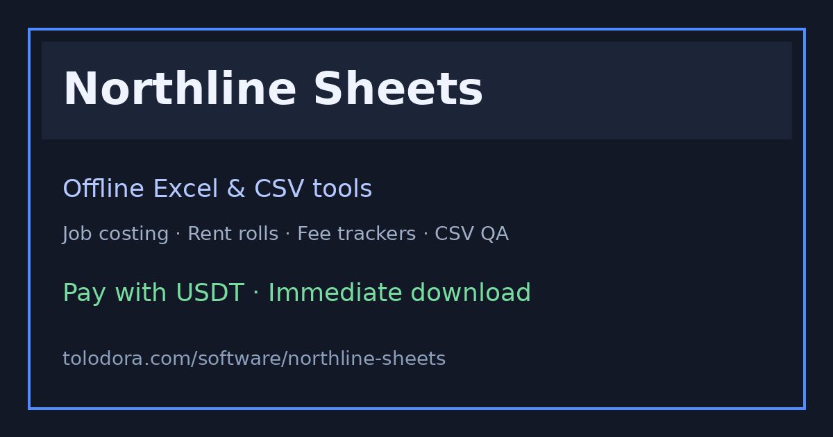 Northline Sheets screenshot