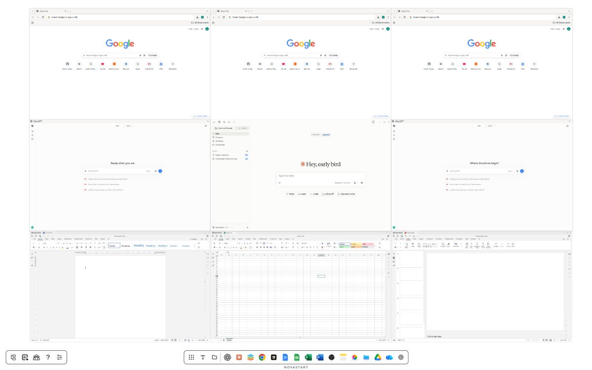 Novastart - The Infinite Canvas OS screenshot