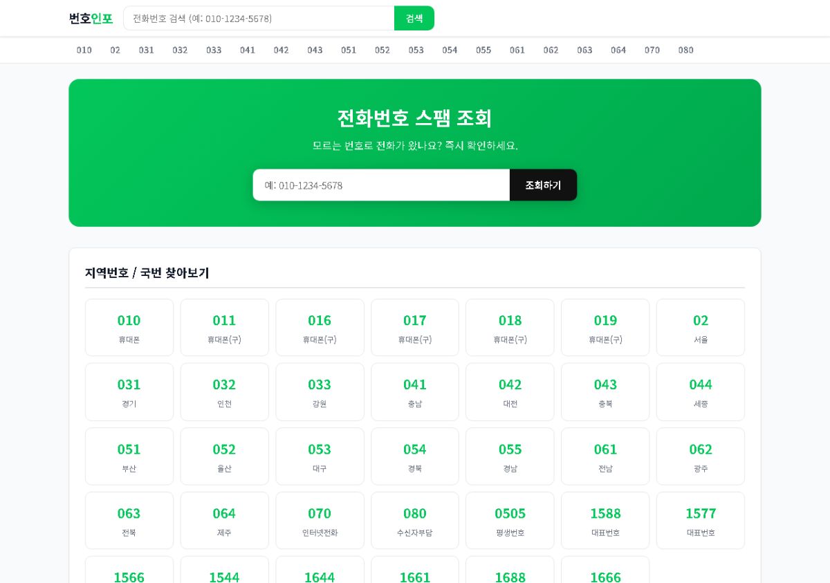 Number Lookup screenshot