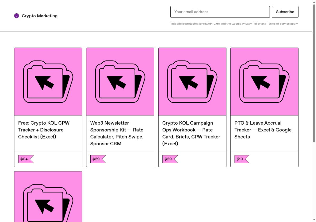 One-Campaign KOL CPW Kit website screenshot