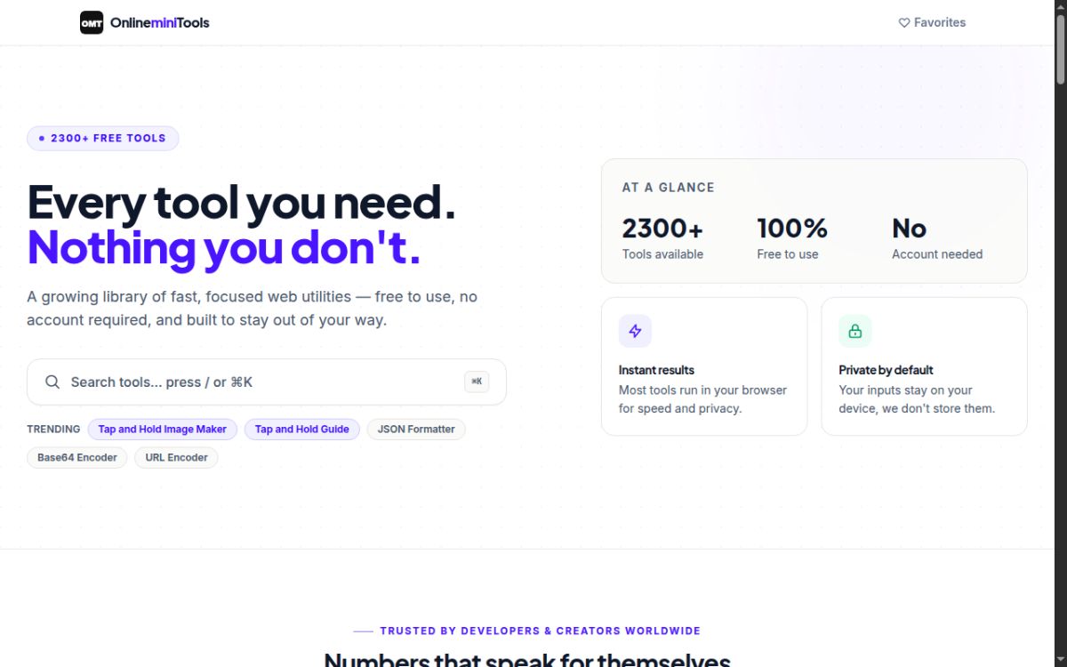 Online Mini Tools screenshot